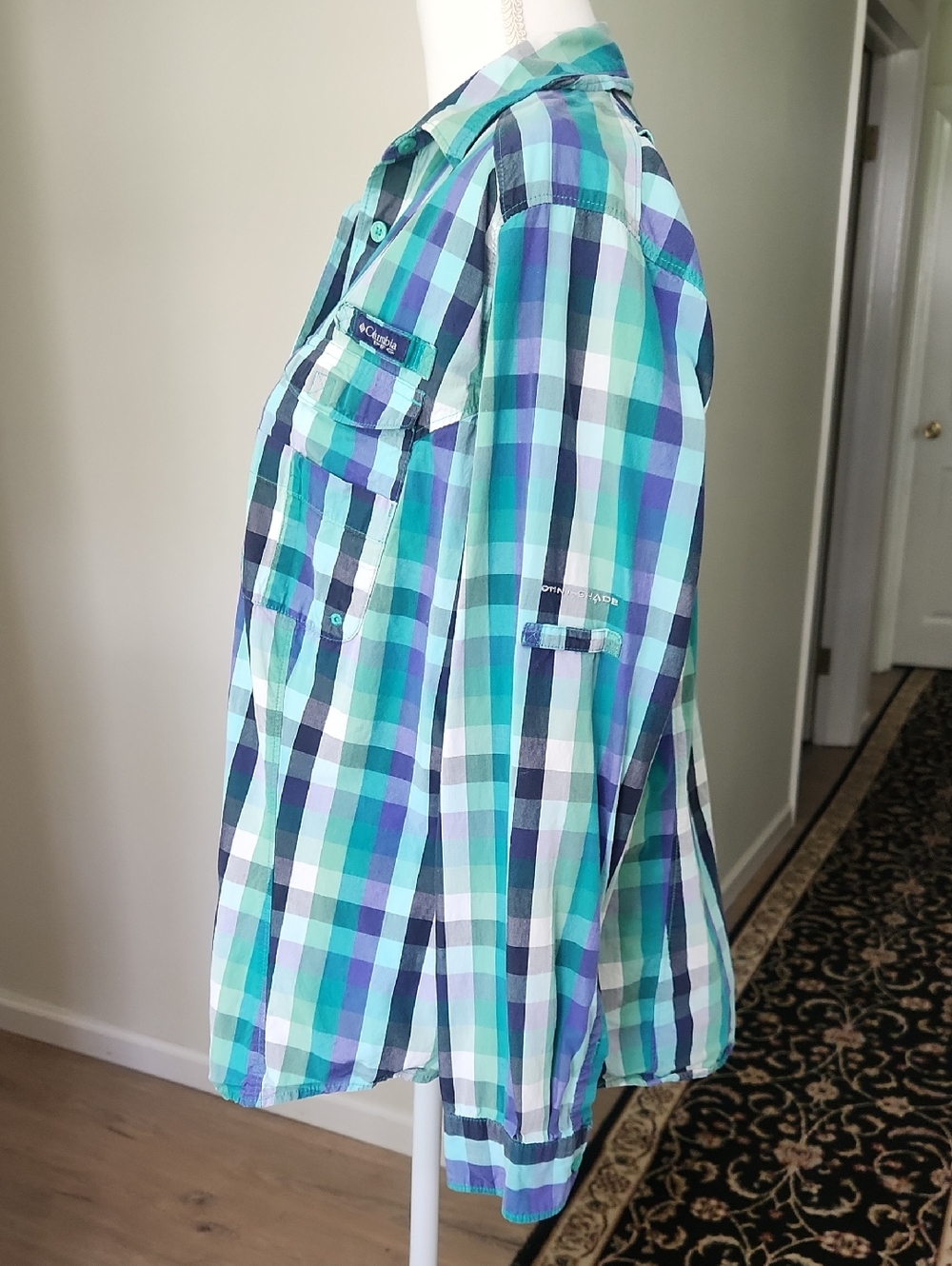 Columbia PFG Super Bonehead Long Sleeve Fishing Shirt Plaid Cotton XL - Picture 3 of 17
